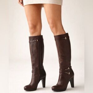 Cole Haan Nike Air knee high Dark Brown/ mahogany Heeled Boots